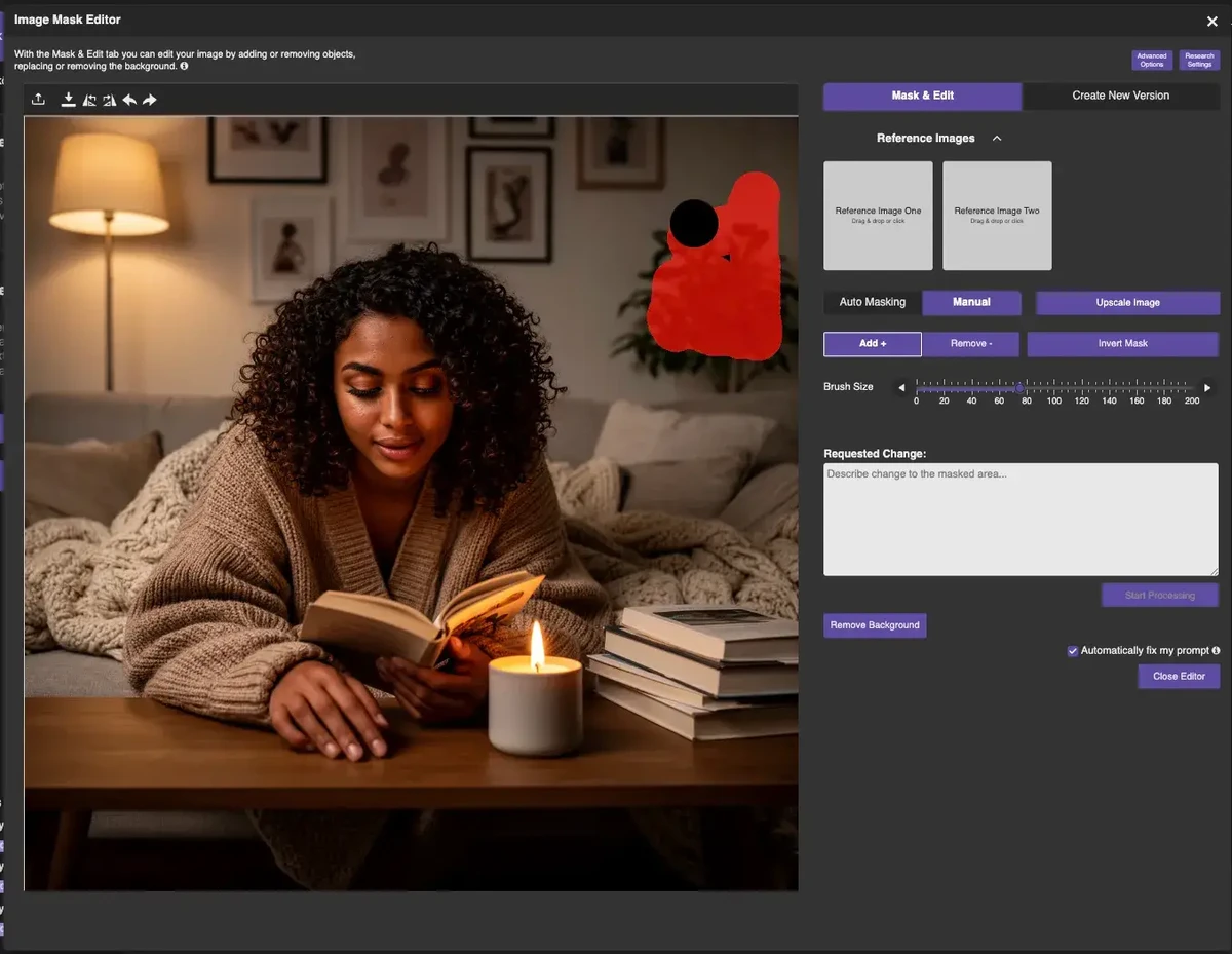 Brush exactly what you want to change