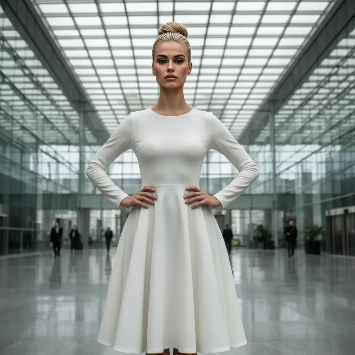 Precision AI tool for modifying hairstyles and changing apparel styles or colors on fashion models.