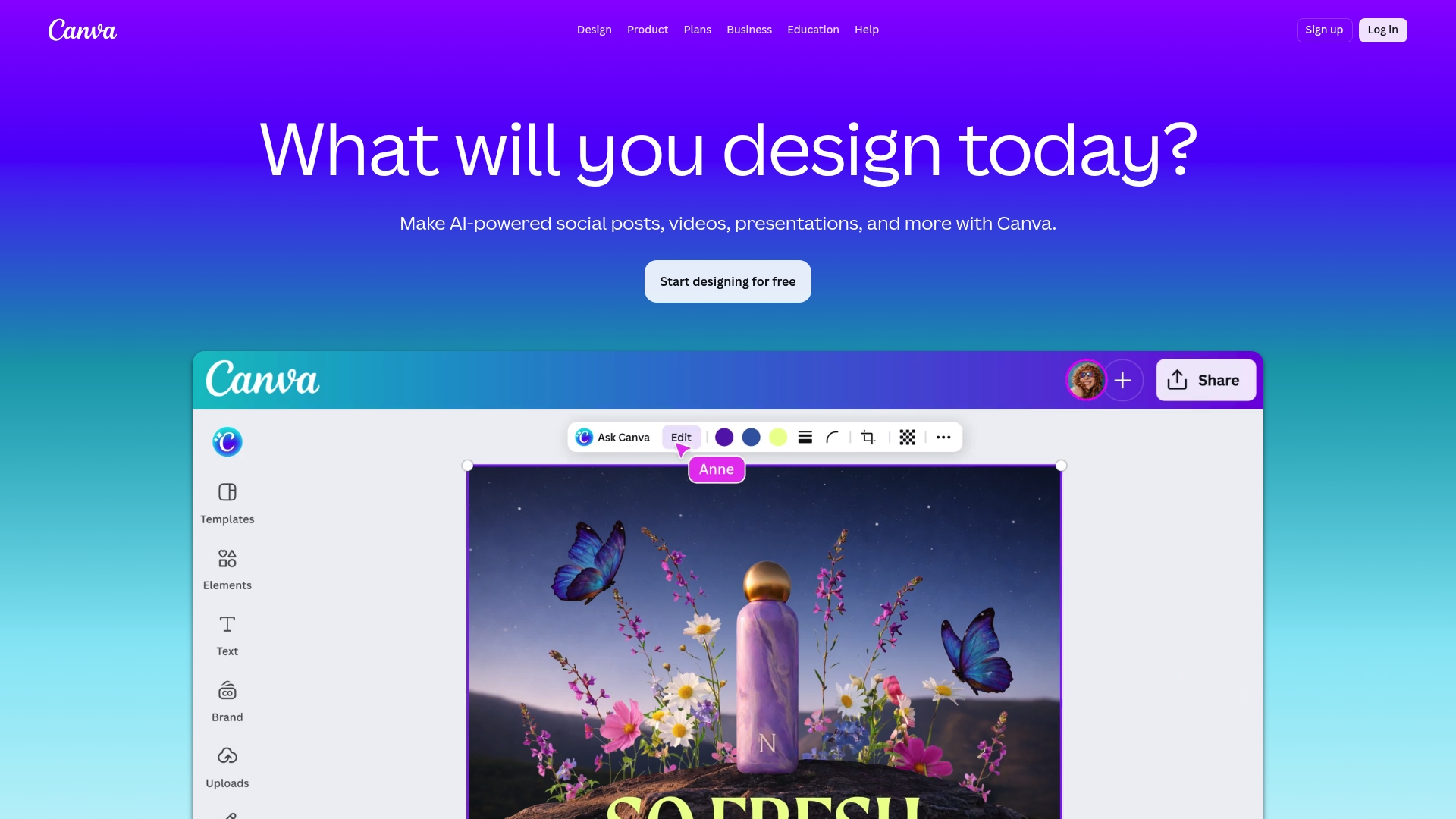 Canva background remover screenshot
