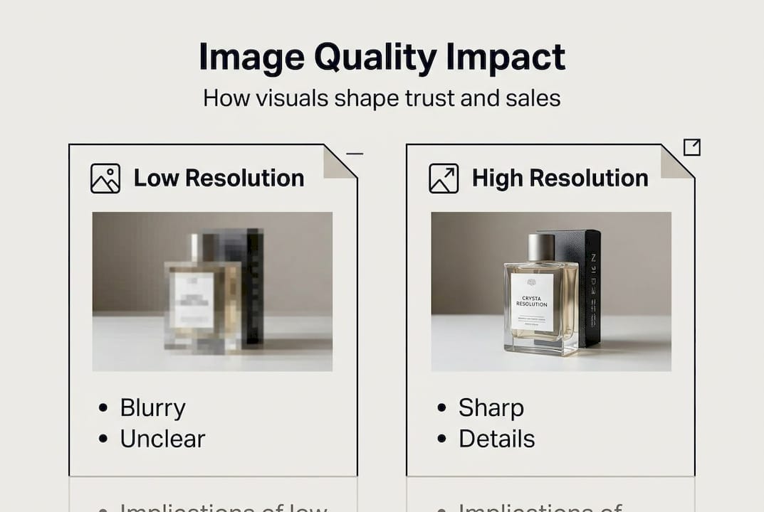 Infographic showing image quality and its sales impact