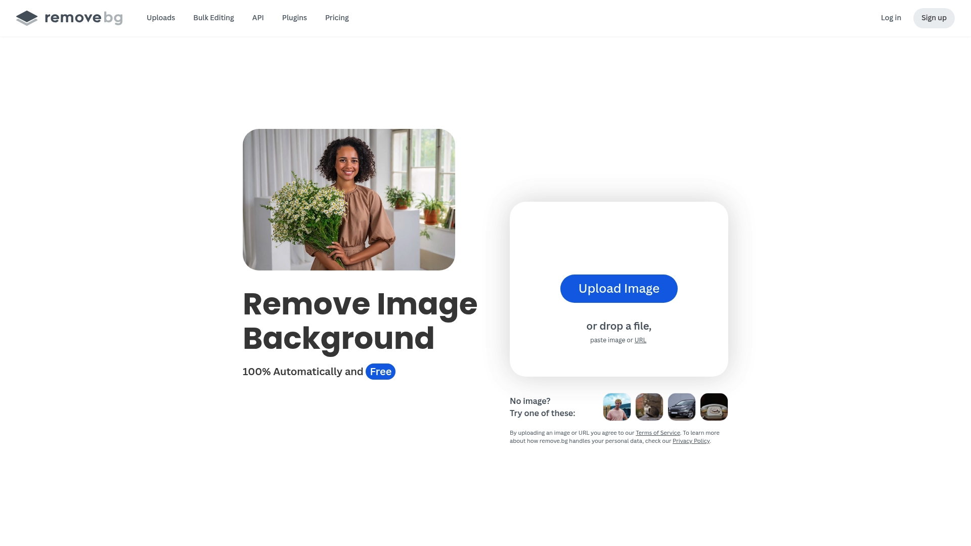Remove.bg automatic background removal screenshot