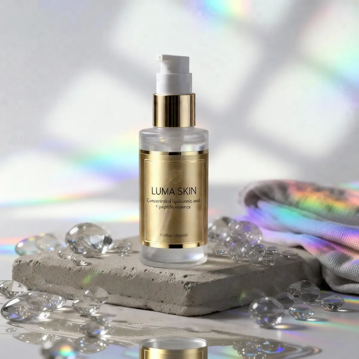 Tool for applying realistic product labels and branding elements directly to products in marketing photos.